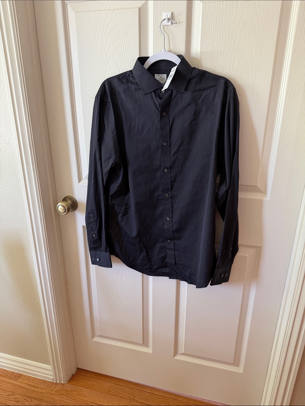 Todd Snyder Black Silk Spread Collar Dress Shirt Sz 15.5.  New. Box50
